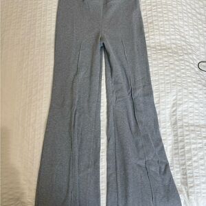 DONNI. Heather Gray Flare Pants